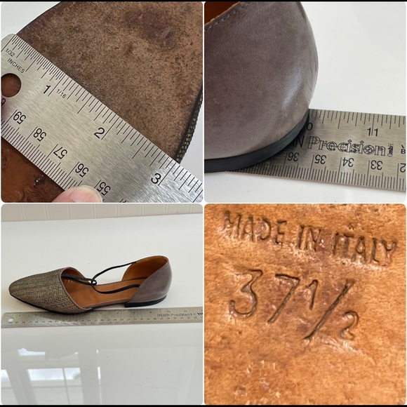 Giorgio Armani pointed toe flats T-strap Mary Jane IT 37 1/2 US 7 made in Italy - Picture 15 of 16